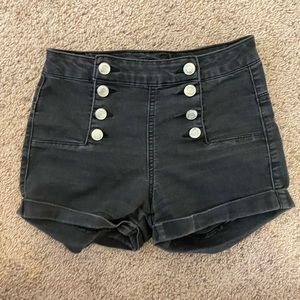Faded Black Shorts